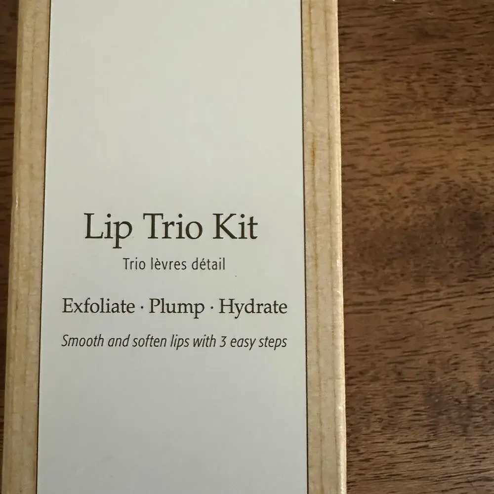 NEW Eminence Organic Skin Care Lip Trio Kit Exfoliate Plump Hydrate 3Pc .27fl Oz